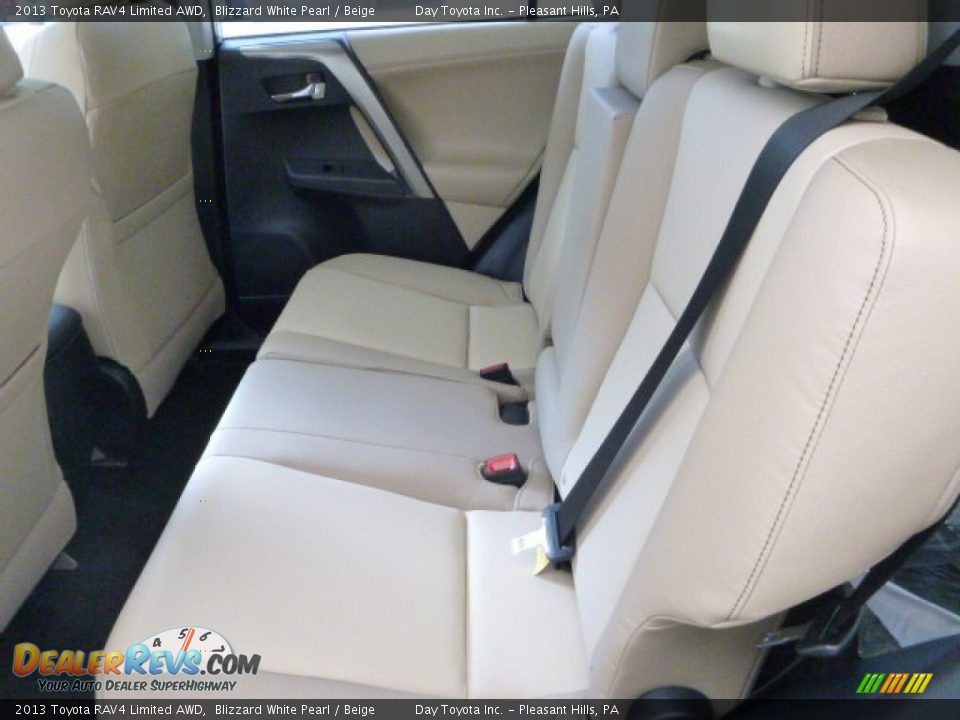 2013 Toyota RAV4 Limited AWD Blizzard White Pearl / Beige Photo #14