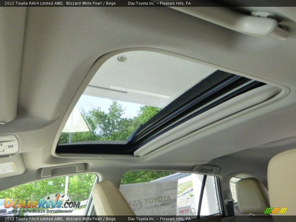 2013 Toyota RAV4 Limited AWD Blizzard White Pearl / Beige Photo #17