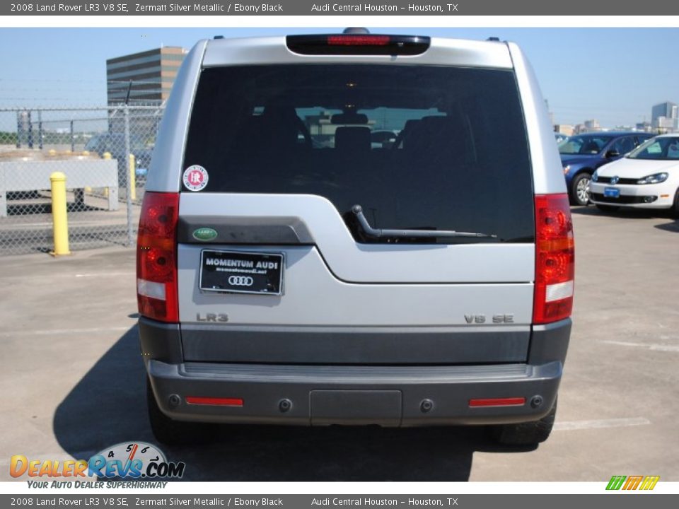 2008 Land Rover LR3 V8 SE Zermatt Silver Metallic / Ebony Black Photo #6