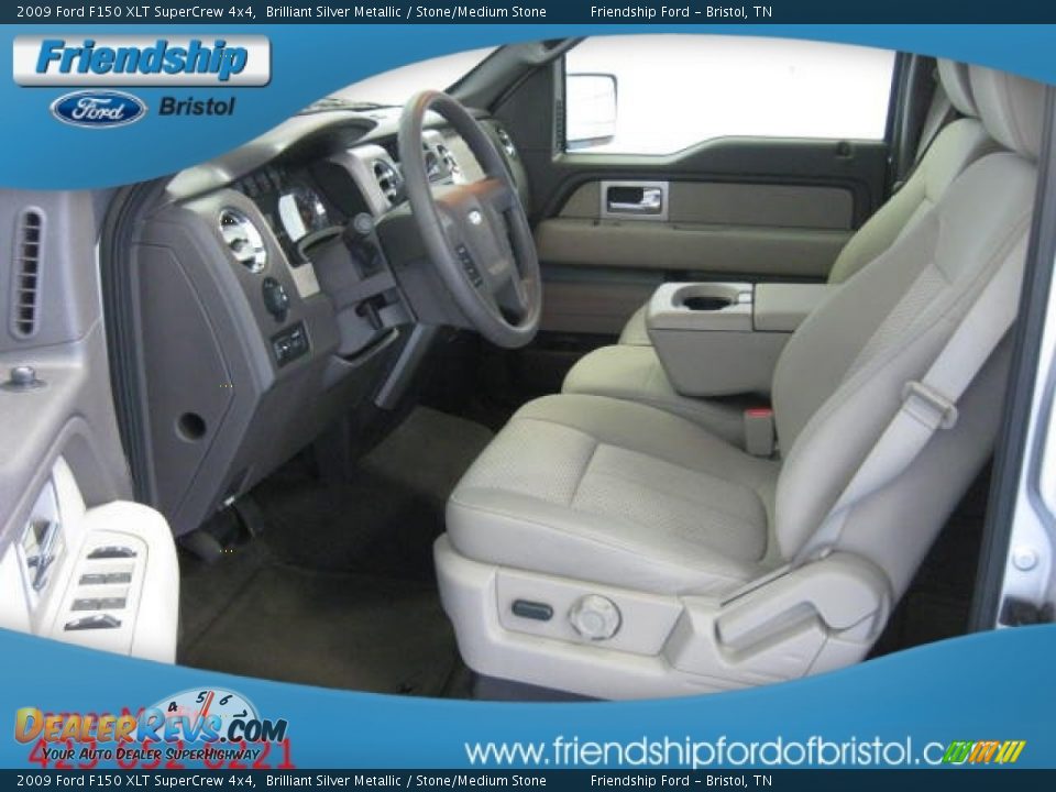 2009 Ford F150 XLT SuperCrew 4x4 Brilliant Silver Metallic / Stone/Medium Stone Photo #6