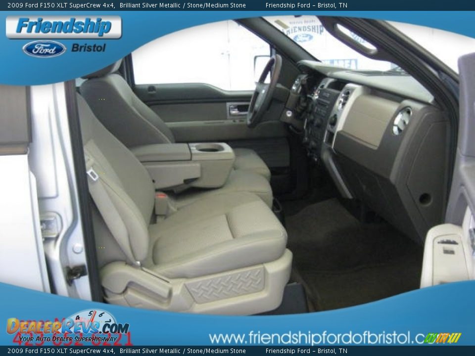 2009 Ford F150 XLT SuperCrew 4x4 Brilliant Silver Metallic / Stone/Medium Stone Photo #9