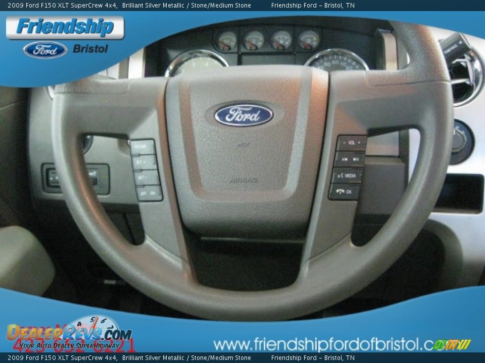 2009 Ford F150 XLT SuperCrew 4x4 Brilliant Silver Metallic / Stone/Medium Stone Photo #19