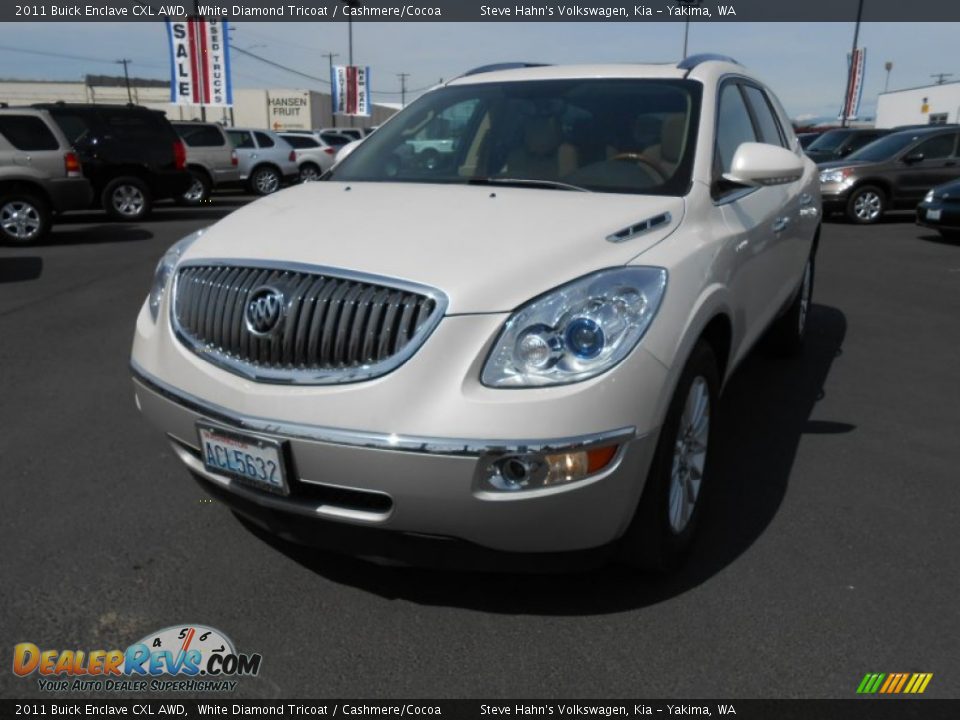 2011 Buick Enclave CXL AWD White Diamond Tricoat / Cashmere/Cocoa Photo #3