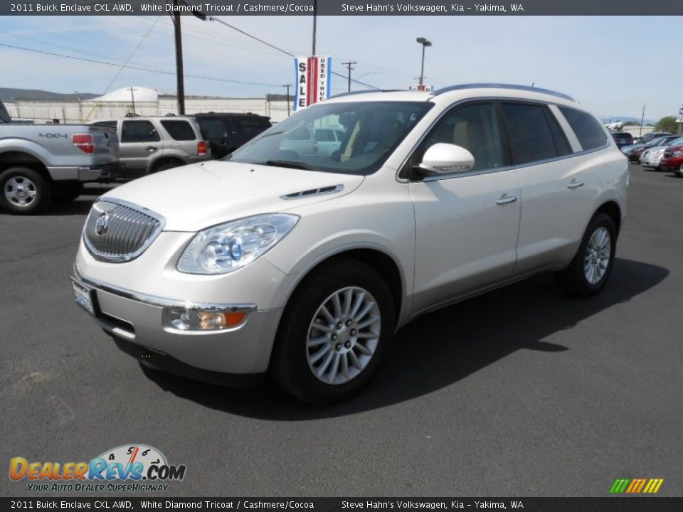 2011 Buick Enclave CXL AWD White Diamond Tricoat / Cashmere/Cocoa Photo #4