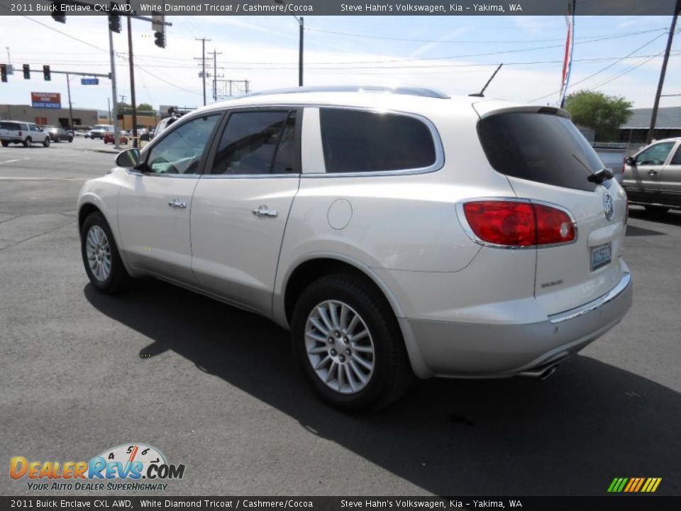 2011 Buick Enclave CXL AWD White Diamond Tricoat / Cashmere/Cocoa Photo #5