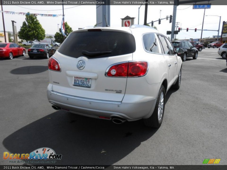 2011 Buick Enclave CXL AWD White Diamond Tricoat / Cashmere/Cocoa Photo #6