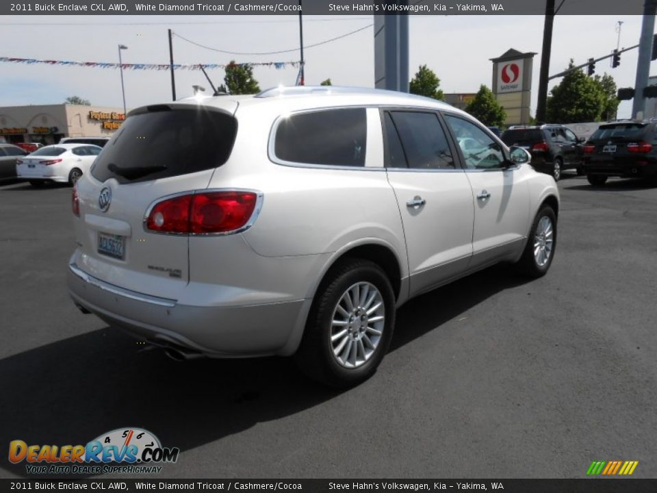 2011 Buick Enclave CXL AWD White Diamond Tricoat / Cashmere/Cocoa Photo #7