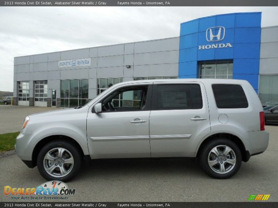 2013 Honda Civic EX Sedan Alabaster Silver Metallic / Gray Photo #2