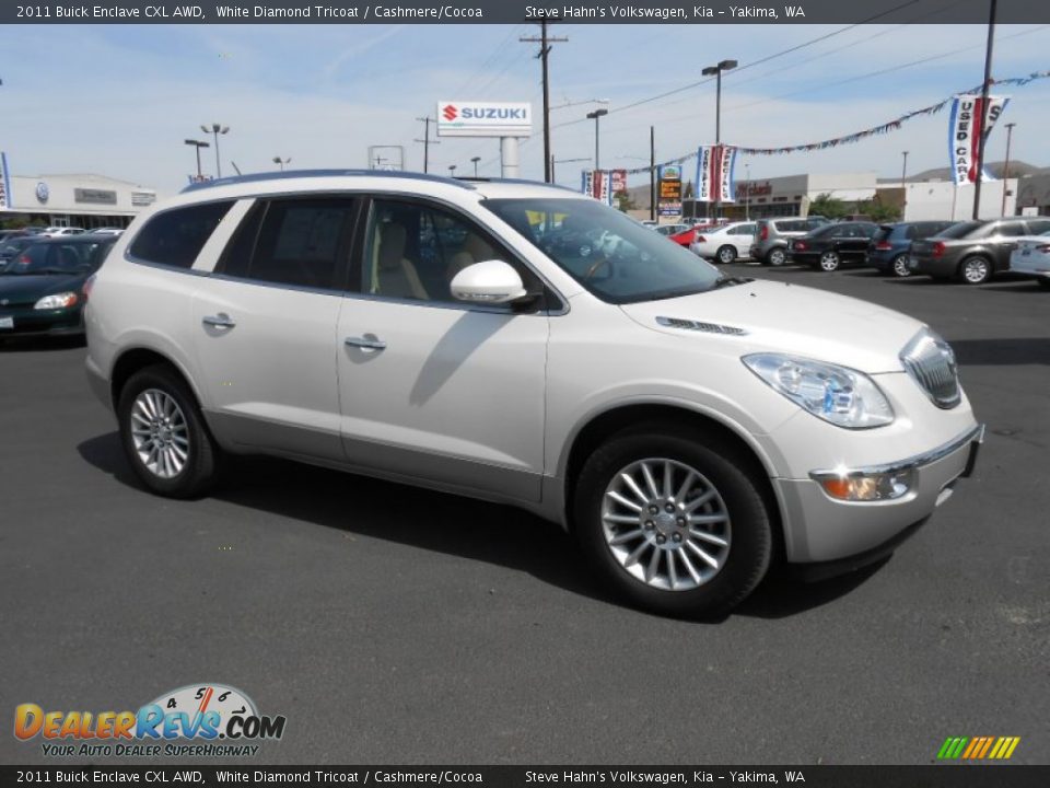 2011 Buick Enclave CXL AWD White Diamond Tricoat / Cashmere/Cocoa Photo #8