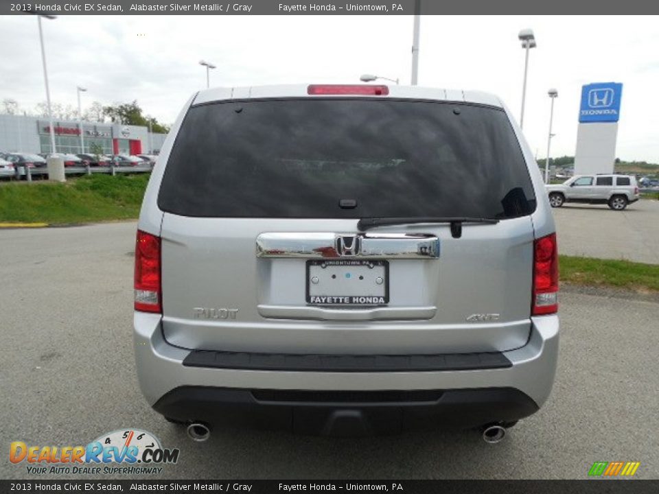 2013 Honda Civic EX Sedan Alabaster Silver Metallic / Gray Photo #3