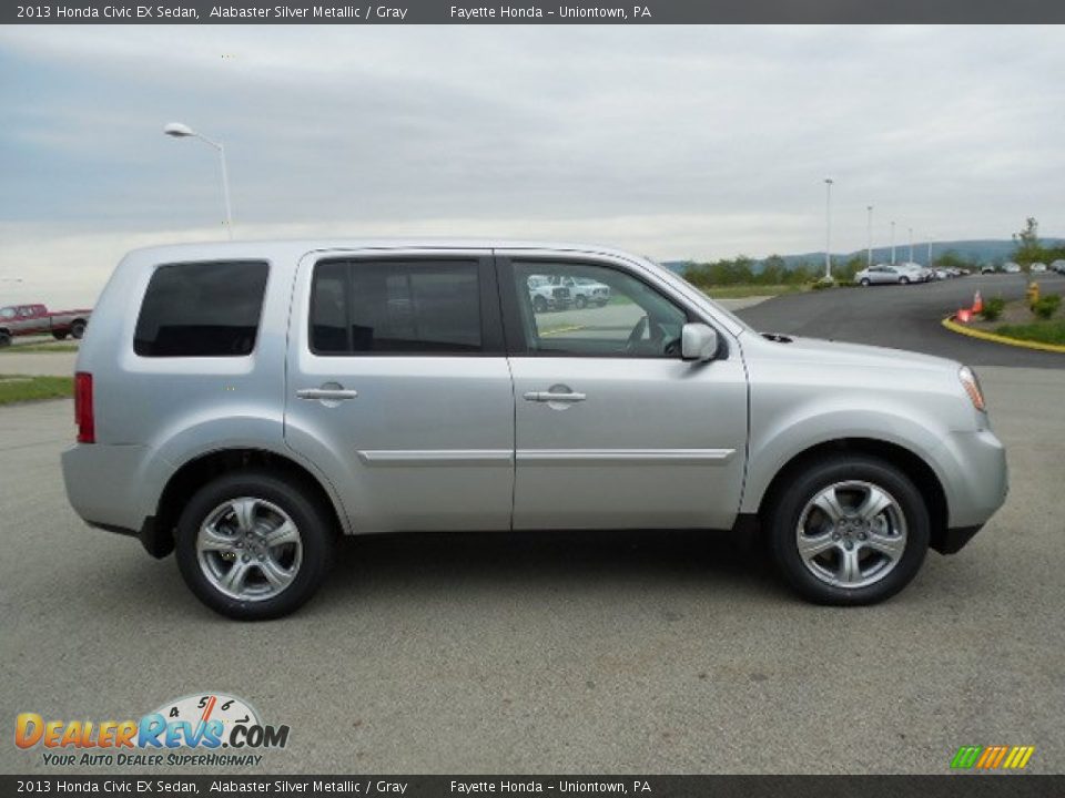 2013 Honda Civic EX Sedan Alabaster Silver Metallic / Gray Photo #4