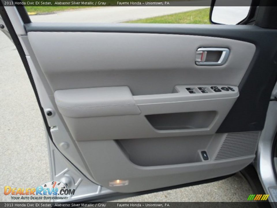 2013 Honda Civic EX Sedan Alabaster Silver Metallic / Gray Photo #6