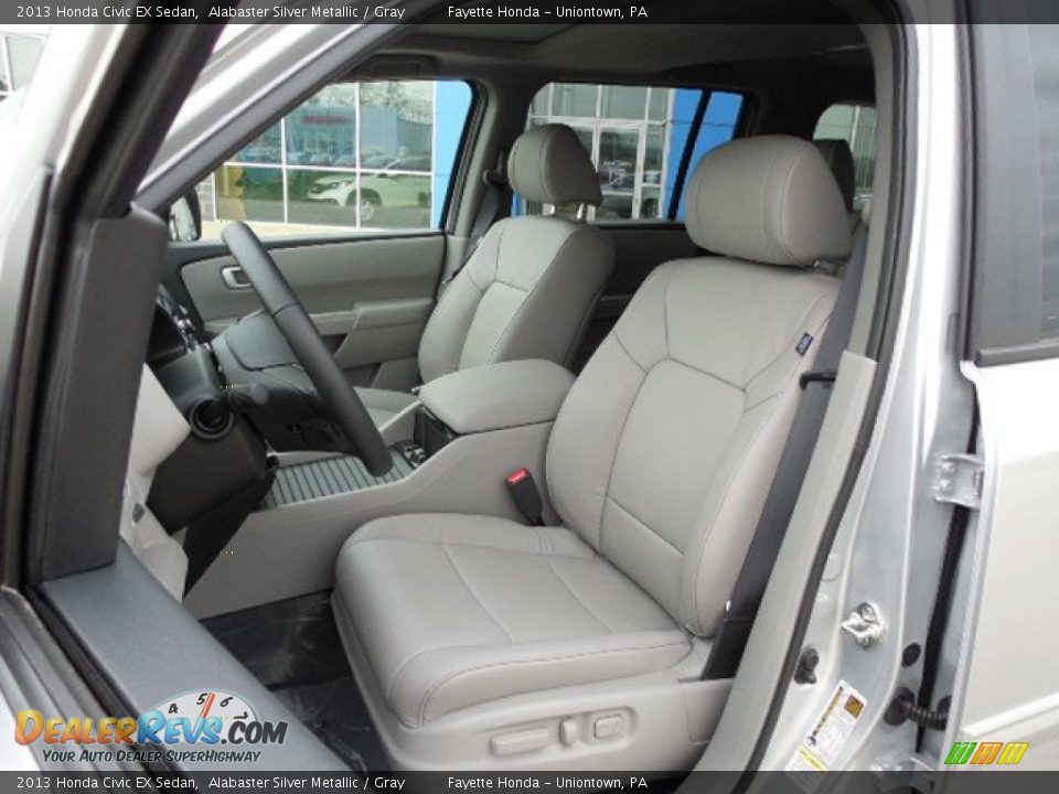2013 Honda Civic EX Sedan Alabaster Silver Metallic / Gray Photo #7