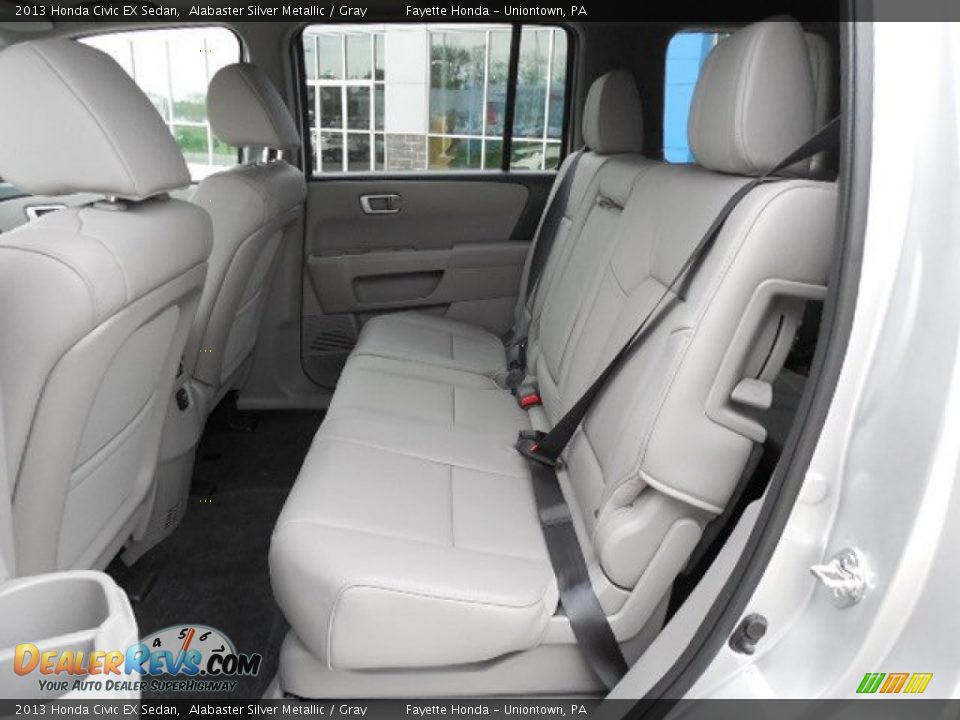 2013 Honda Civic EX Sedan Alabaster Silver Metallic / Gray Photo #8