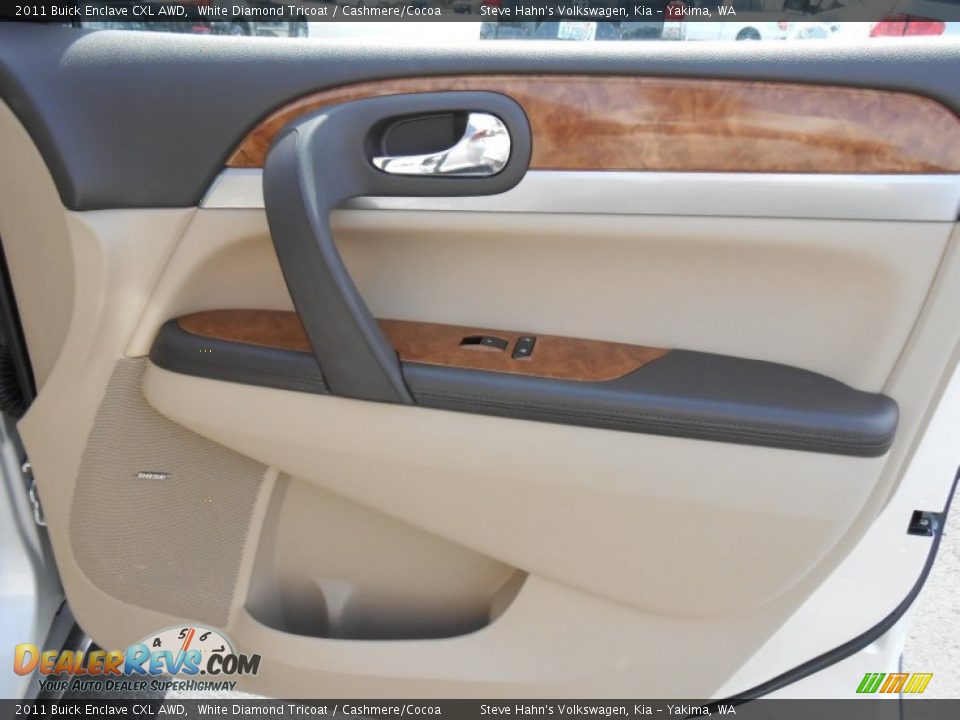 2011 Buick Enclave CXL AWD White Diamond Tricoat / Cashmere/Cocoa Photo #15