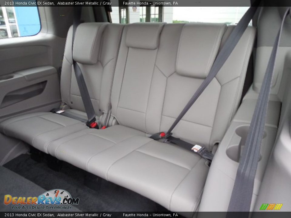 2013 Honda Civic EX Sedan Alabaster Silver Metallic / Gray Photo #10