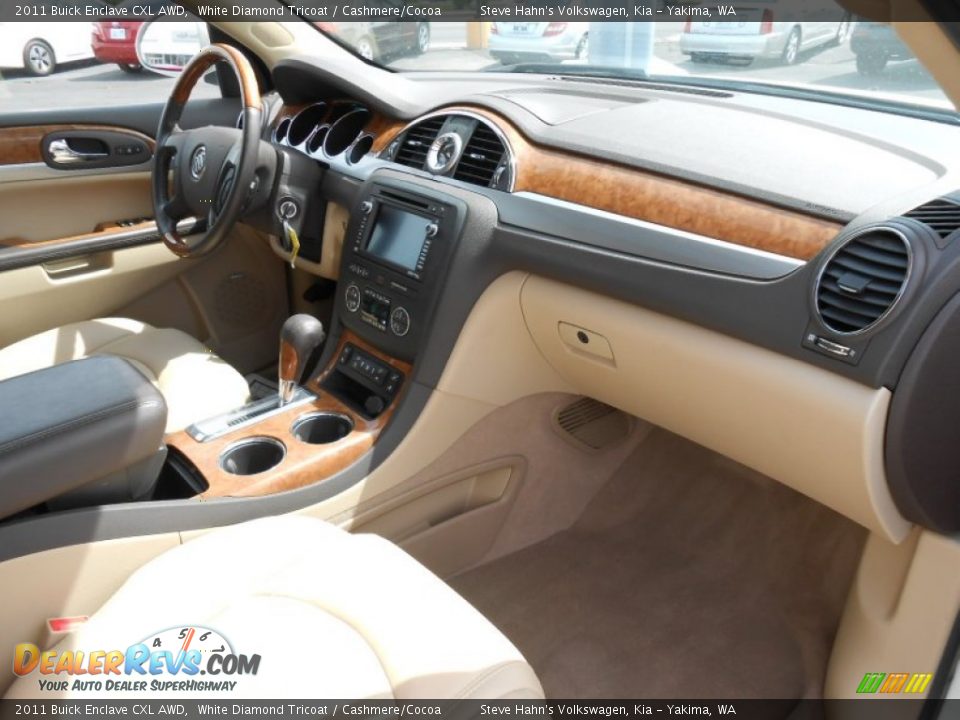 2011 Buick Enclave CXL AWD White Diamond Tricoat / Cashmere/Cocoa Photo #16