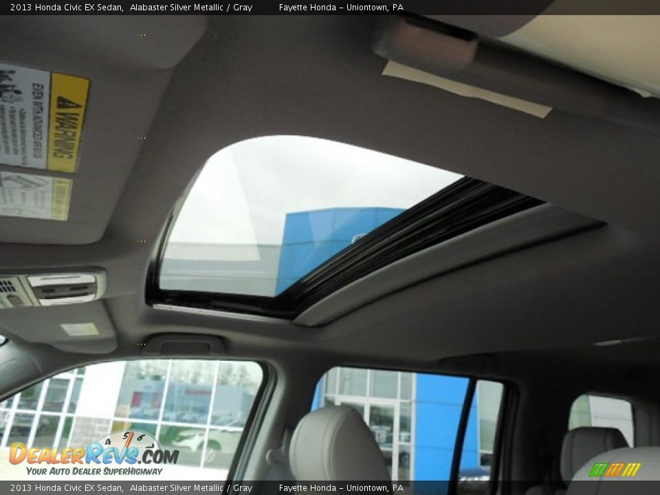 2013 Honda Civic EX Sedan Alabaster Silver Metallic / Gray Photo #11