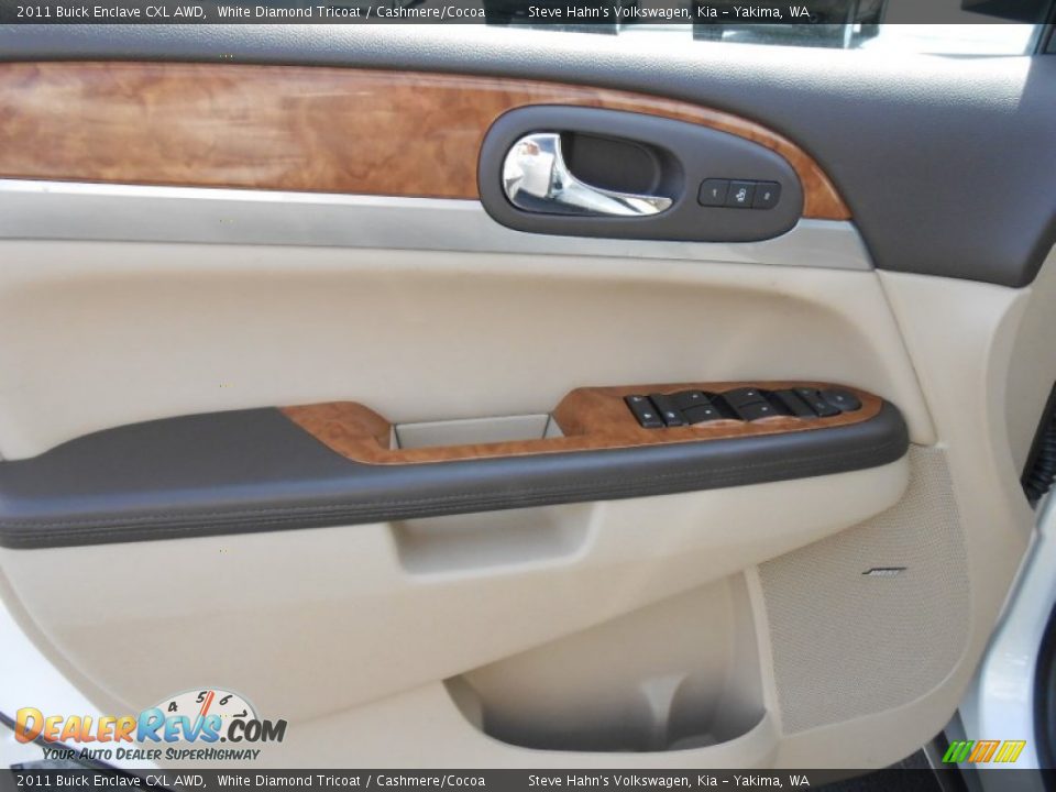 2011 Buick Enclave CXL AWD White Diamond Tricoat / Cashmere/Cocoa Photo #19