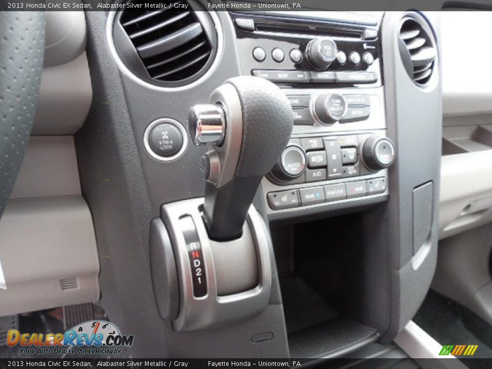 2013 Honda Civic EX Sedan Alabaster Silver Metallic / Gray Photo #14