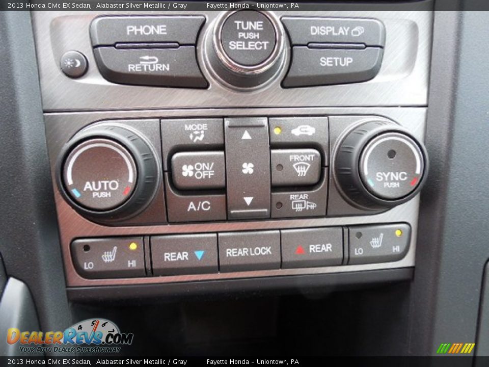 2013 Honda Civic EX Sedan Alabaster Silver Metallic / Gray Photo #15