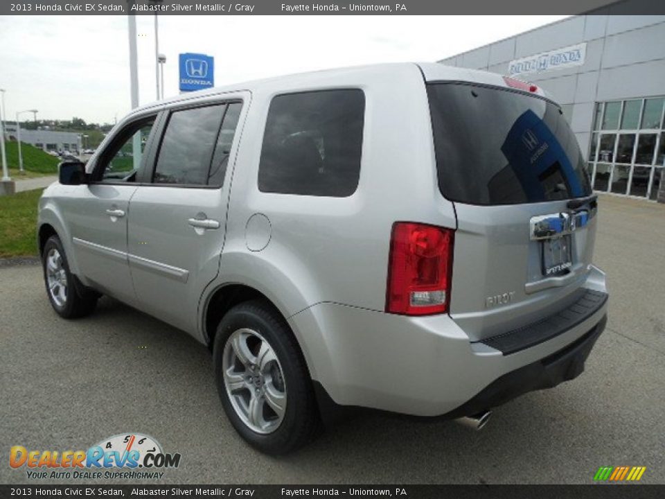 2013 Honda Civic EX Sedan Alabaster Silver Metallic / Gray Photo #17