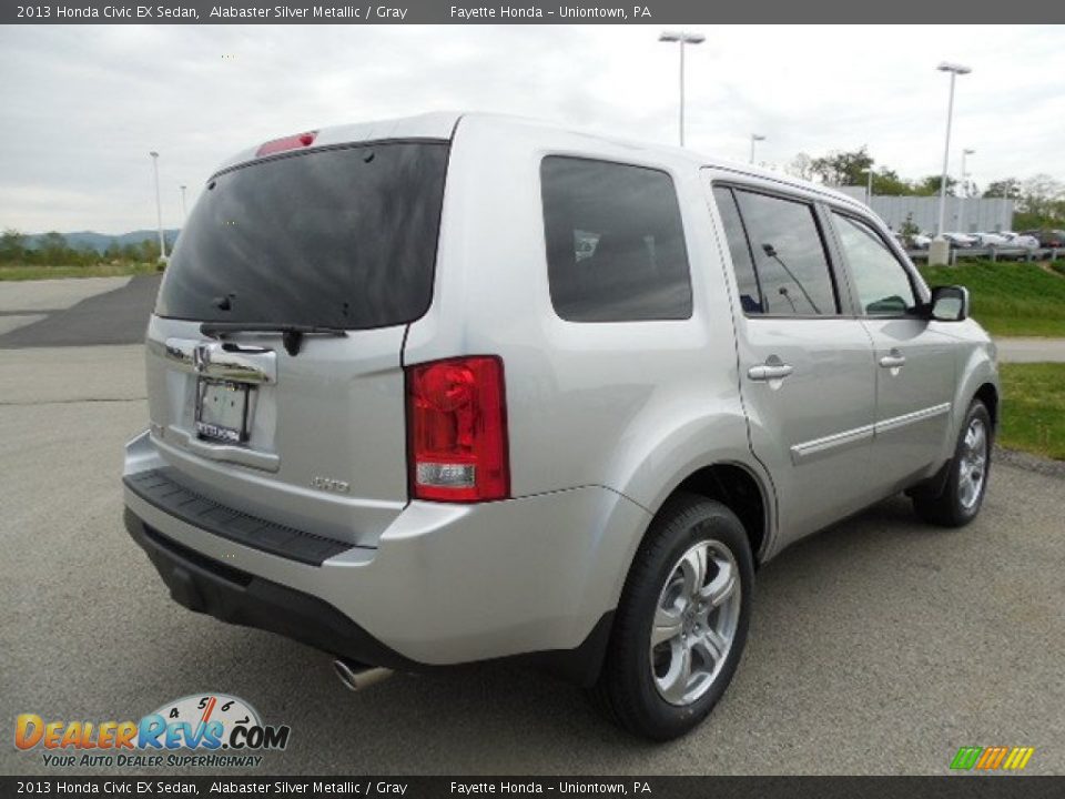 2013 Honda Civic EX Sedan Alabaster Silver Metallic / Gray Photo #18