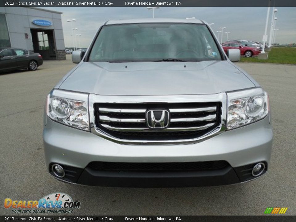 2013 Honda Civic EX Sedan Alabaster Silver Metallic / Gray Photo #19