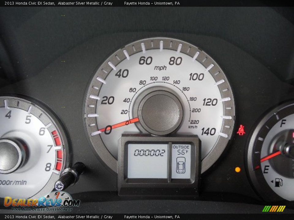 2013 Honda Civic EX Sedan Alabaster Silver Metallic / Gray Photo #20