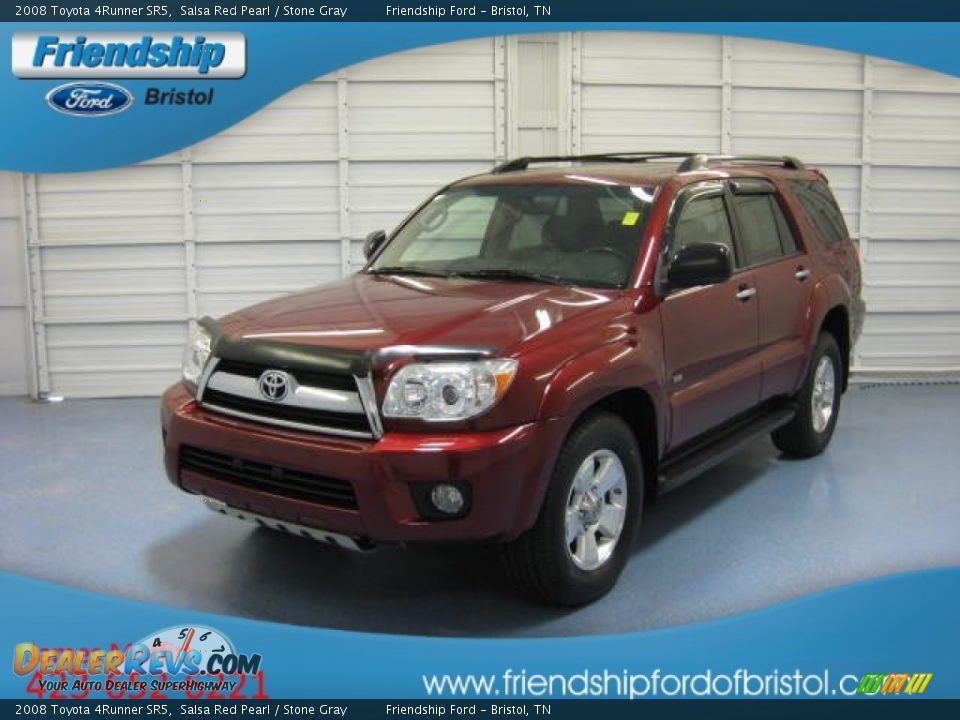 2008 Toyota 4Runner SR5 Salsa Red Pearl / Stone Gray Photo #2