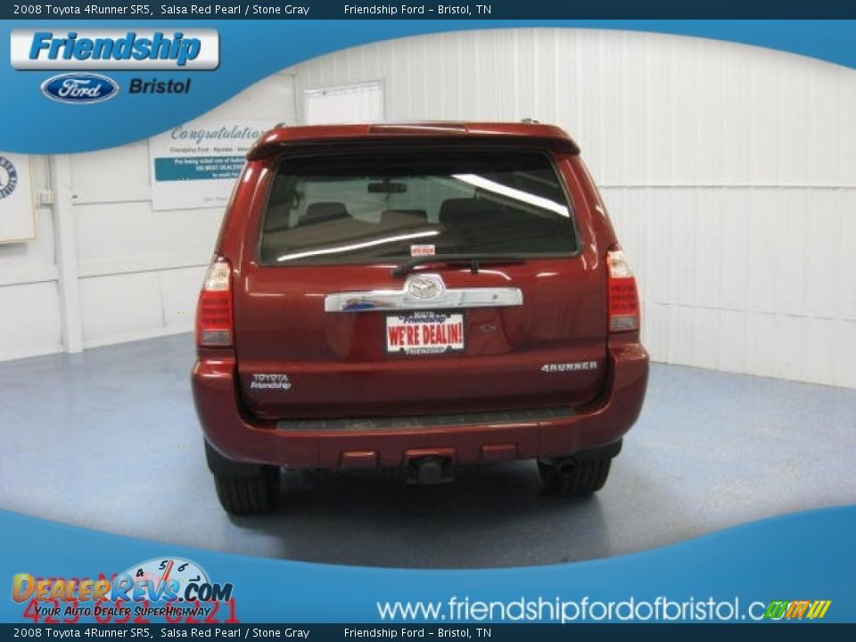 2008 Toyota 4Runner SR5 Salsa Red Pearl / Stone Gray Photo #4