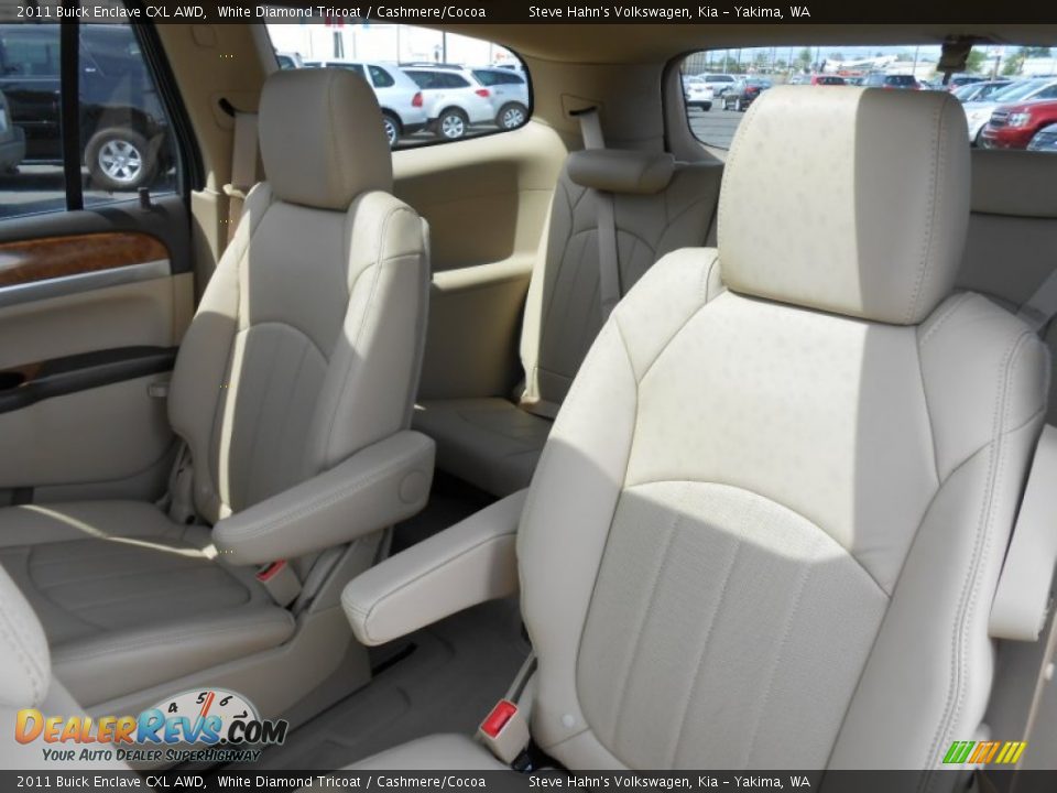 2011 Buick Enclave CXL AWD White Diamond Tricoat / Cashmere/Cocoa Photo #30
