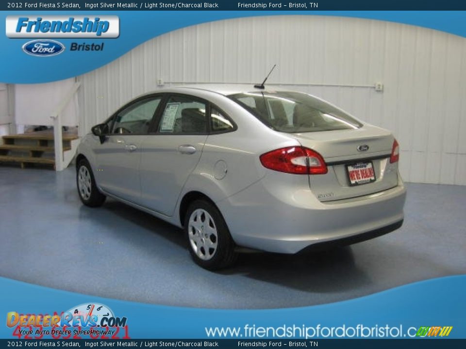 2012 Ford Fiesta S Sedan Ingot Silver Metallic / Light Stone/Charcoal Black Photo #5