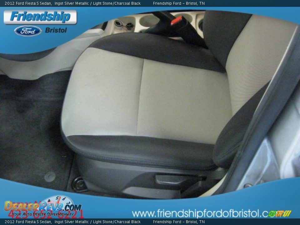 2012 Ford Fiesta S Sedan Ingot Silver Metallic / Light Stone/Charcoal Black Photo #7