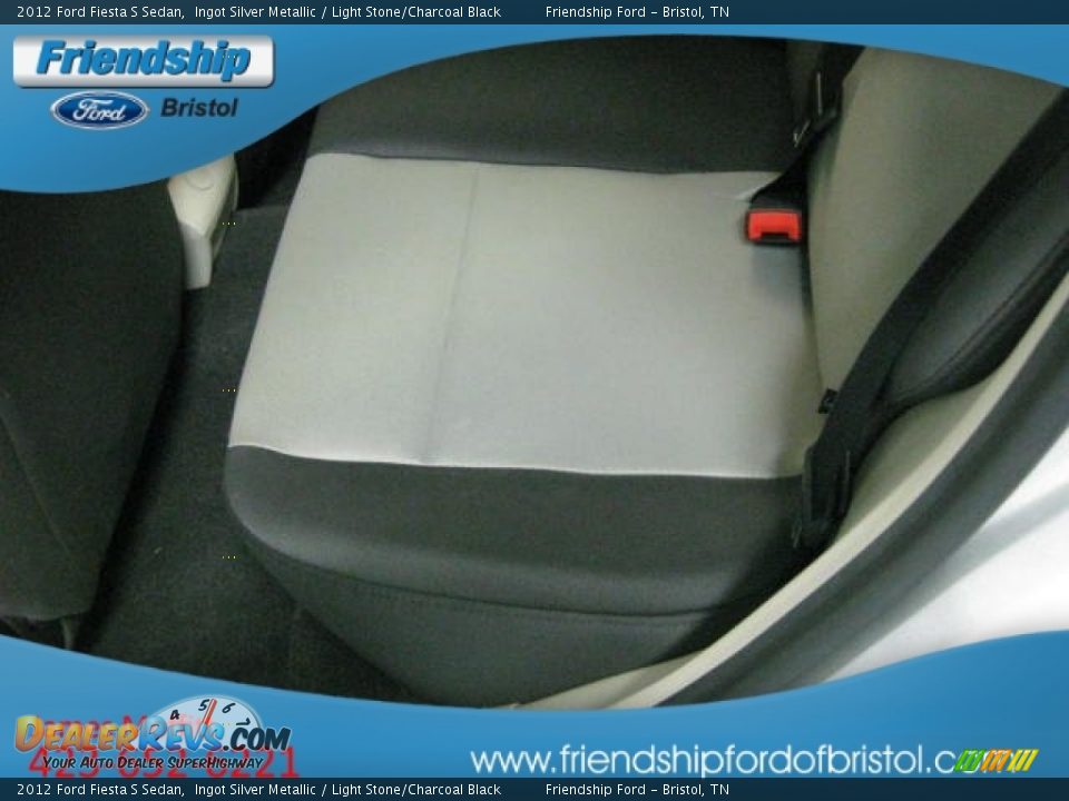2012 Ford Fiesta S Sedan Ingot Silver Metallic / Light Stone/Charcoal Black Photo #10