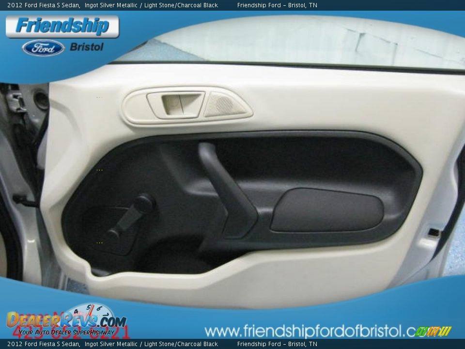 2012 Ford Fiesta S Sedan Ingot Silver Metallic / Light Stone/Charcoal Black Photo #13