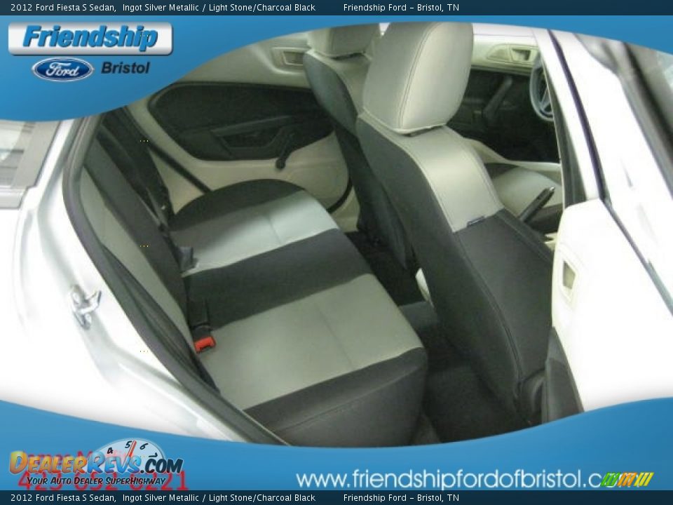 2012 Ford Fiesta S Sedan Ingot Silver Metallic / Light Stone/Charcoal Black Photo #14
