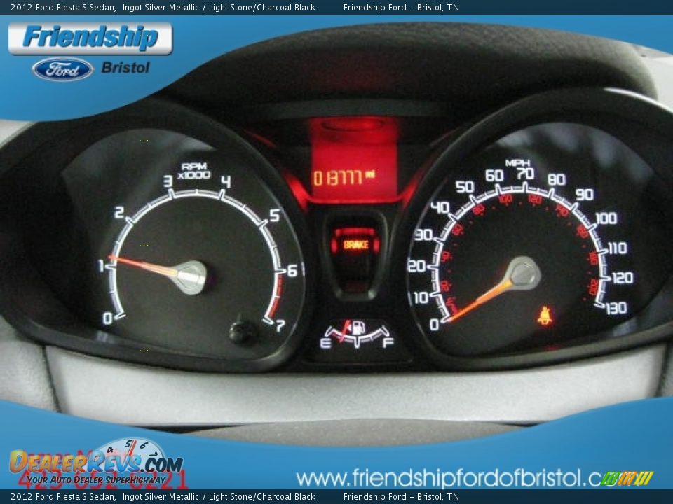 2012 Ford Fiesta S Sedan Ingot Silver Metallic / Light Stone/Charcoal Black Photo #21