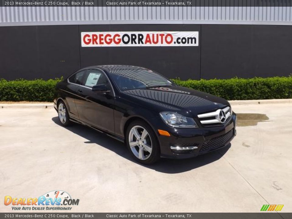 2013 Mercedes-Benz C 250 Coupe Black / Black Photo #1