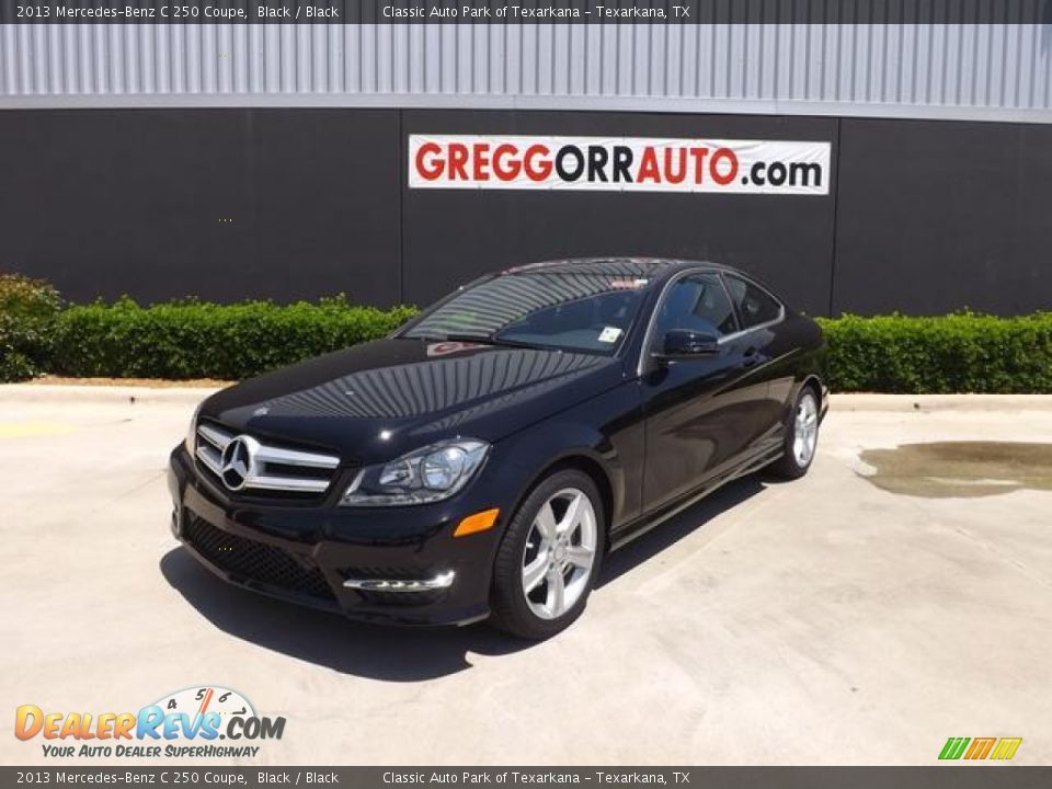 2013 Mercedes-Benz C 250 Coupe Black / Black Photo #2