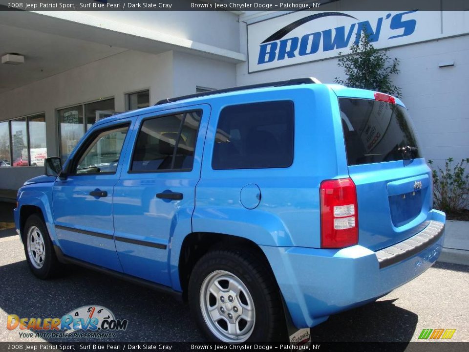 2008 Jeep Patriot Sport Surf Blue Pearl / Dark Slate Gray Photo #4