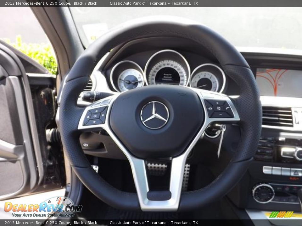2013 Mercedes-Benz C 250 Coupe Black / Black Photo #19