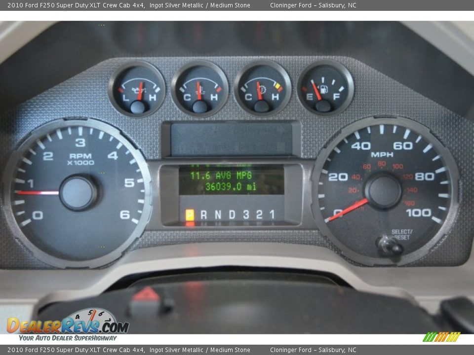 2010 Ford F250 Super Duty XLT Crew Cab 4x4 Ingot Silver Metallic / Medium Stone Photo #26