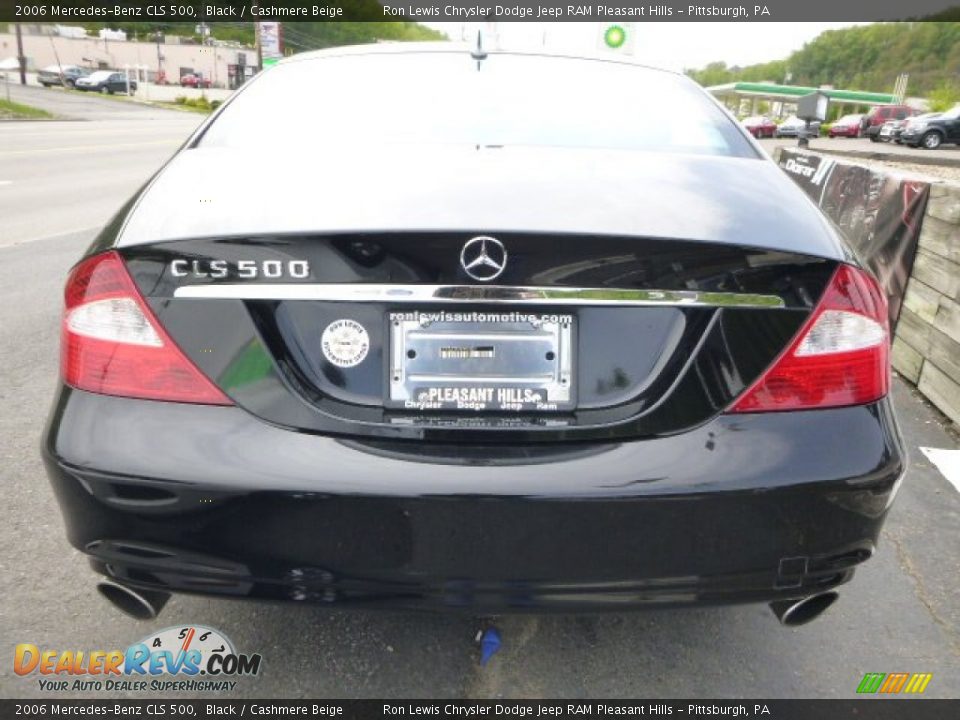 2006 Mercedes-Benz CLS 500 Black / Cashmere Beige Photo #3