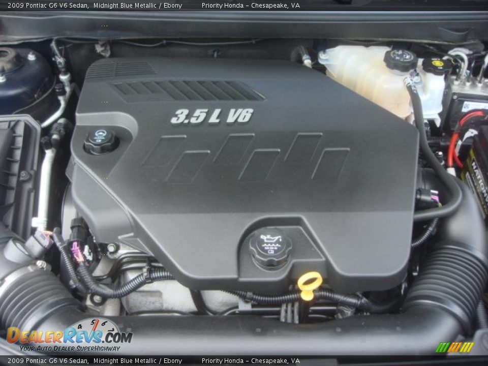 2009 Pontiac G6 V6 Sedan Midnight Blue Metallic / Ebony Photo #19