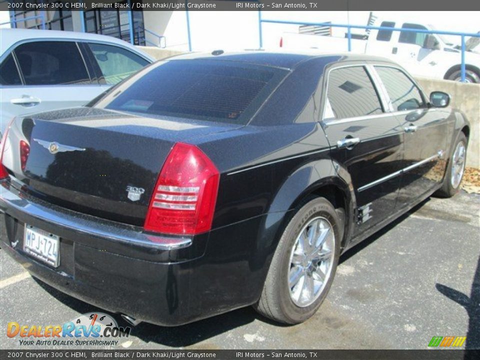 2007 Chrysler 300 C HEMI Brilliant Black / Dark Khaki/Light Graystone Photo #4