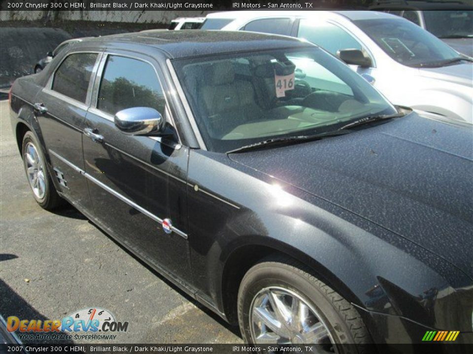 2007 Chrysler 300 C HEMI Brilliant Black / Dark Khaki/Light Graystone Photo #5