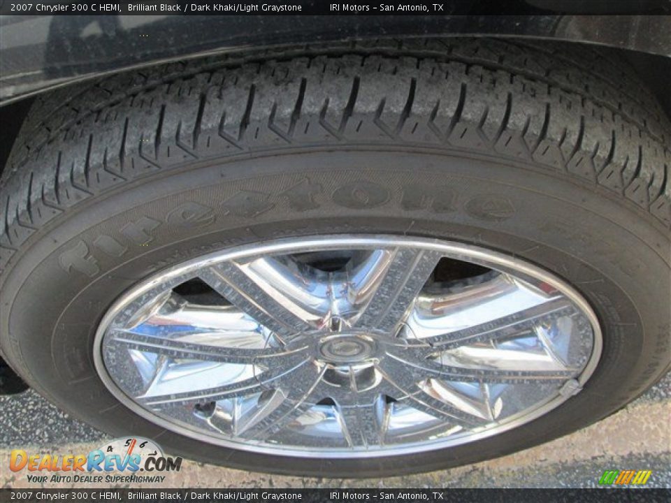 2007 Chrysler 300 C HEMI Brilliant Black / Dark Khaki/Light Graystone Photo #7