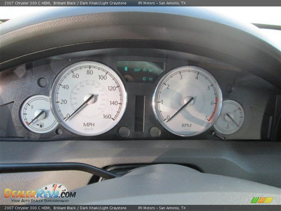 2007 Chrysler 300 C HEMI Brilliant Black / Dark Khaki/Light Graystone Photo #14