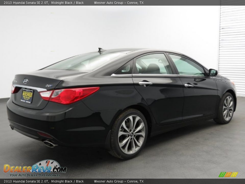 2013 Hyundai Sonata SE 2.0T Midnight Black / Black Photo #3